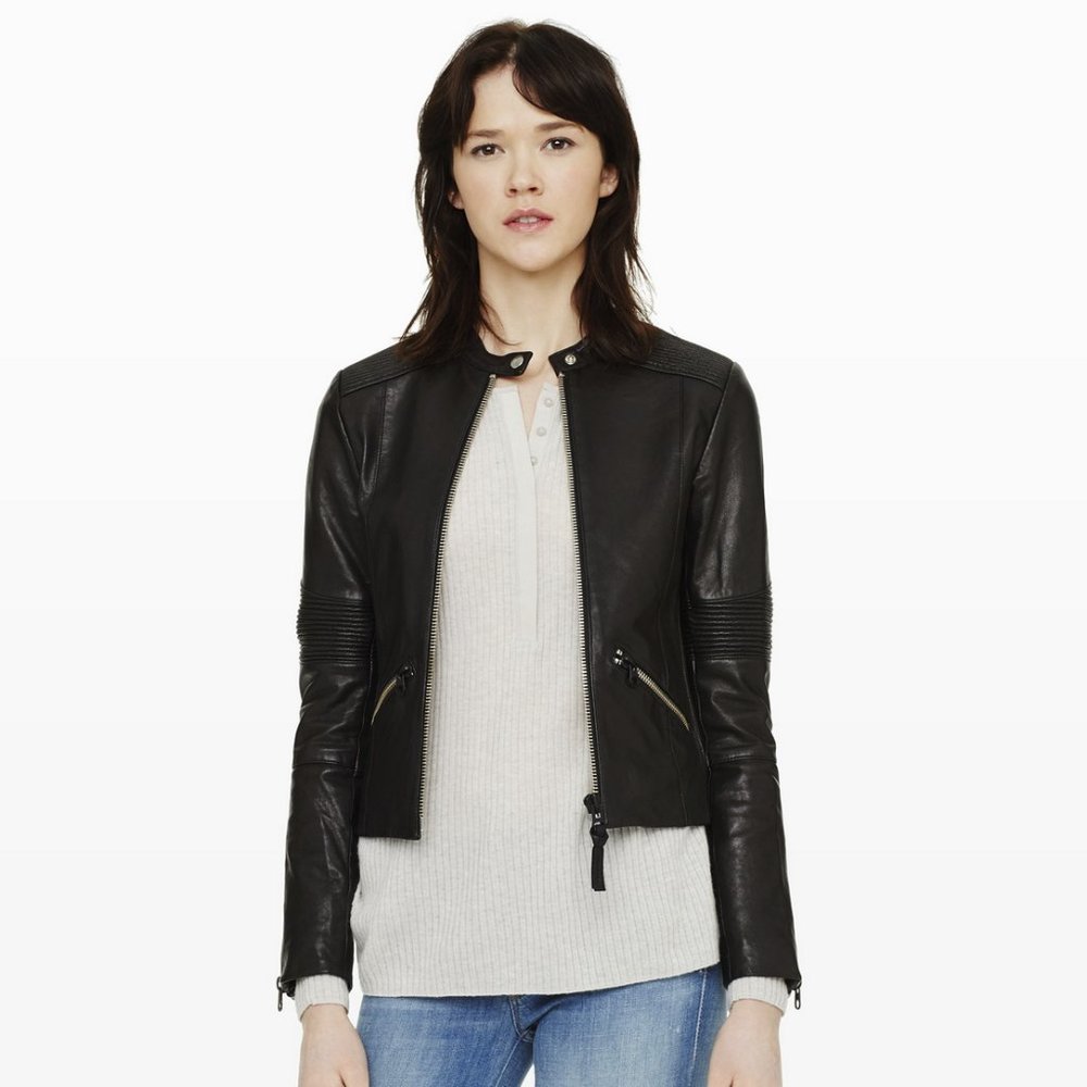 Mackage Black Leather Moto Jacket